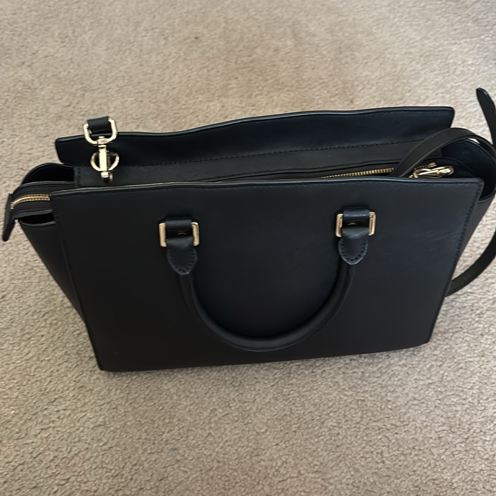 Michael Kors Black and Gold Satchel Bag - Picture 3 of 14